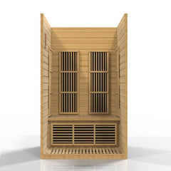 Golden Designs Low EMF 2-Person Maxxus "Seattle" FAR Infrared Sauna with Hemlock Wood | Model: MX-J206-01