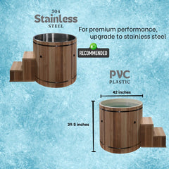 Dynamic Outdoor Cold Plunge Premium Pacific Cedar Wood (tub only)