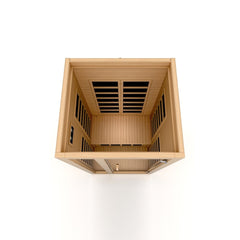 Golden Designs Low EMF 1-Person Dynamic "Gracia" Infrared Sauna with Hemlock Wood | Model: DYN-6119-01
