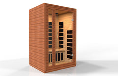 Golden Designs Low EMF 2-Person Dynamic "Cordoba" FAR Infrared Sauna with Hemlock Wood | Model: DYN-6203-01