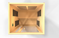 Golden Designs Low EMF 2-Person Dynamic "Cordoba" FAR Infrared Sauna with Hemlock Wood | Model: DYN-6203-01