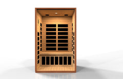 Golden Designs Low EMF 2-Person Dynamic "Cordoba" FAR Infrared Sauna with Hemlock Wood | Model: DYN-6203-01