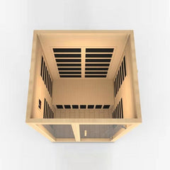 Golden Designs Low EMF 2-Person Dynamic "Santaigo" Infrared Sauna with Hemlock Wood | Model: DYN-6209-01