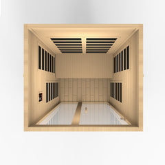 Golden Designs Low EMF 2-Person Dynamic "Santaigo" Infrared Sauna with Hemlock Wood | Model: DYN-6209-01