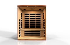 Golden Designs Ultra Low EMF 3-Person Dynamic "Lugano Elite" FAR Infrared Sauna with Hemlock Wood | Model: DYN-6336-02 Elite