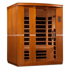 Golden Design Low EMF 3-Person Dynamic "Lugano" FAR Infrared Sauna with Hemlock Wood | Model: DYN-6336-02