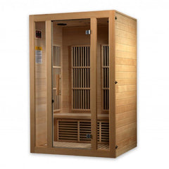 Golden Designs Low EMF 2-Person Maxxus "Seattle" FAR Infrared Sauna with Hemlock Wood | Model: MX-J206-01